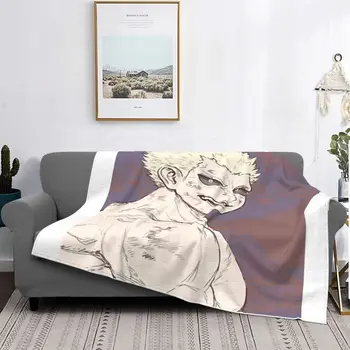 La mejor manta de personaje de Kengan Ashura Chibi, 13 cama colcha, alapvetően egy cuadros, manta para sofá, manta de muselina