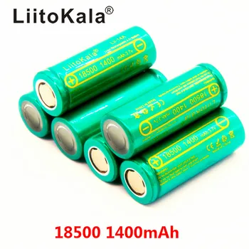 LiitoKala Lii-14A 18500 1400mAh 3,7 V 18500 Akkumulátor Újratölthető Akkumulátor Recarregavel Li Lítium-ion Batteies LED Zseblámpa