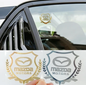 3D Arany Ezüst Színű Autó Ablak Matrica Jelvény Jelkép a Mazdas 5 6 323 626 RX8 7 MX3 MX5 Atenza Axela Autó Tartozékok