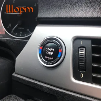 Autó, Motor Start-Stop Gomb Dekoráció-Gyűrű Trim Autók Auto Autó Accessorie Stílus BMW 1/3/5 Sorozat E87 E90 320 E60