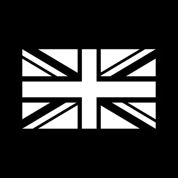 Személyre szabott Angol Union Jack Zászló Vinil Dekoráció, Autó Matrica, Matrica Fekete/Ezüst Autó Divat-stílus