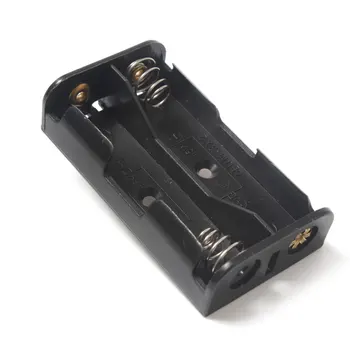 10db 3 v-os Kimenet 2 x AA Tavaszi Klip Elemtartó Fekete 2Slot Akkumulátor Doboz Pin A Készlet Csatlakoztatása