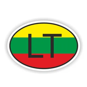 10.4 CM*6.9 CM Vicces Litvánia LT Kis Ország Kód Matrica Autó Matrica Tartozékok 6-0228