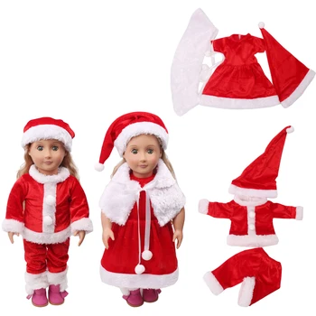 Piros Karácsonyi ruhát 18 Inch Amerikai Baba Lány Játék 43 cm Született a Baba Ruhák, Kiegészítők, Mi Generációnk Nenuco