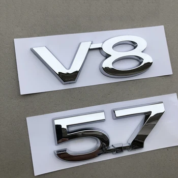 5.7 V8 Betűk, Számok Chrome Jelkép ABS Logó Toyota Land Cruiser Prado Csomagtartóban Kapacitás Kisütés Matrica Autó Stílus Dekoráció