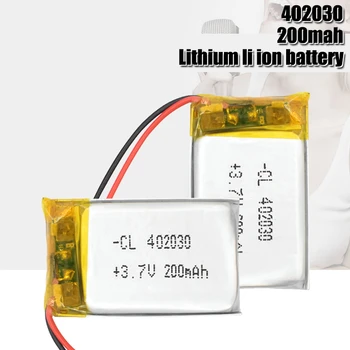 200mAh 3,7 V 402030 042030 Li Lítium-ion Polimer Akkumulátor Újratölthető Li-po Akkumulátorok Bluetooth GPS MP3 MP4 MP5 PSP