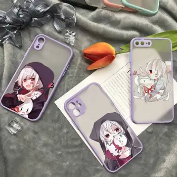 mafumafu anime aranyos Telefon Esetében matt átlátszó iphone 7 8 11 12 plus mini x xs xr pro max cover