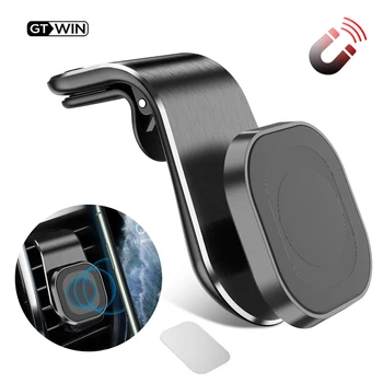GTWIN Mágneses Autó, Telefon tulajdonosa Univerzális iphone 12 11 pro Xiaomi Szellőző Fém Mágneses GPS Autós Tartó 360 Fokos Állvány
