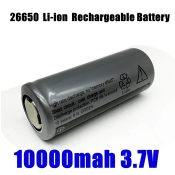 1db /Sok 26650 Újratölthető Li-ion Akkumulátor 10000mah 3,7 V Lámpa Akkumulátor