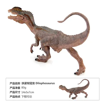 Simulational Dilophosaurus Dinoszaurusz Modell a Gyermek Sárkány Játékok Fiúknak Állat Figurák Home Deco