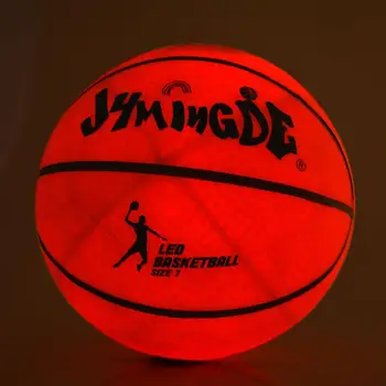 Fény Kosárlabda Nagy Fényerejű LED Növekvő Gumi Kosárlabda Képzés Freestyle Előadások