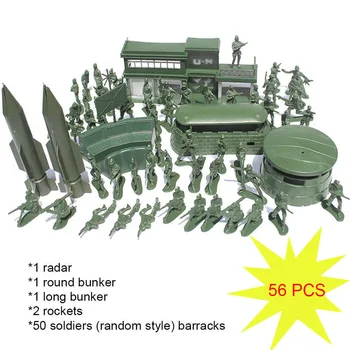 56pcs/Set Mini Klasszikus Katonai Katonák Adatok Modellek, Játék katona Asztal Dekoráció Gyerekek, Gyerekek Kisgyermek Tartozékok Playset