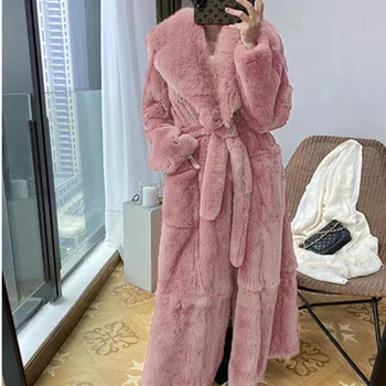 Női Téli Kabát műszőrme Kabátot Meleg Vastag Laza Plüss Túlméretes Kabátban, Bolyhos Teddy Hosszú Plus Size Felsőruházat 4XL 5XL