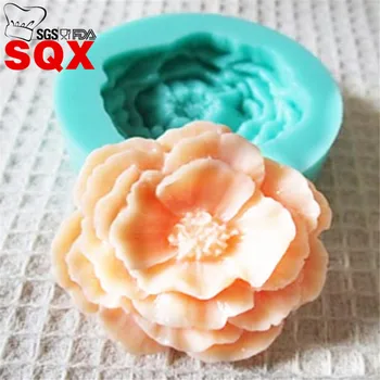 Gyönyörű 3D-s virág fondant szilikon penész cukor stílus penész esküvői torta dekoráció moldes sütemények szilikon SQ1520