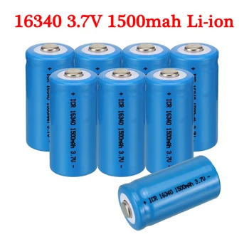 1-10db 3,7 V 1500mAh Újratölthető Li-ion Akkumulátorok 16340 CR123A Akkumulátor LED-es Zseblámpa Utazási Falra CR123A akkumulátor 16340