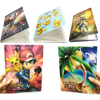 Takara Tomy Pokemon Karakter Kártya Album Könyv Pikachu Rajzfilm Kollekció Játék Kártya Szülinapi Chirstmas Ajándék 240 Db kártya