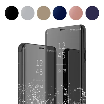 Állj borító tükör hatású flip tok-okostelefon fedél Samsung Galaxy A12 (4G) 6.5