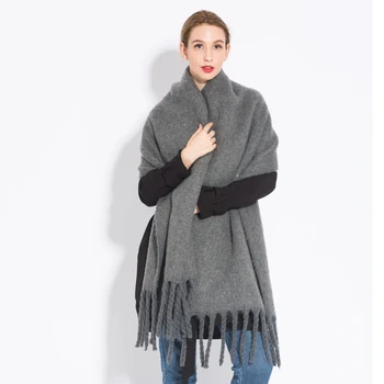 Tervező 2021 téli női kockás sál, meleg kasmír kendőt luxus márka pashmina hosszú tassel női köpeny vastag takaró