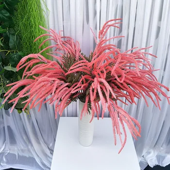 75cm30 Fejét Mesterséges Trópusi Növények Fehér Esküvői Virág Műanyag Virágok Elrendezése Kirakat Virágos Fél Home Decor Váza