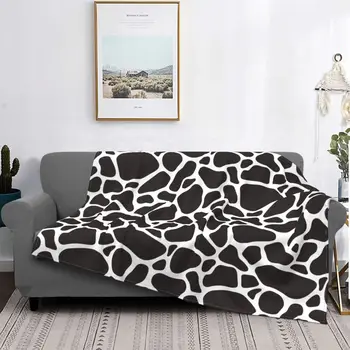 Rindsleder Dalmatiner Tier Haut Textur Plüsch Decken Zebra, Zsiráf Álcázás Lustige Werfen Decke für Zu Hause Bettdecken