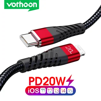 Vothoon USB-Kábel iPhone 13 12 11 Pro Max XS XR PD 20W Gyors Töltés USB-C Típusú Kábel iPad Töltő, adatkábel Wire Kábel
