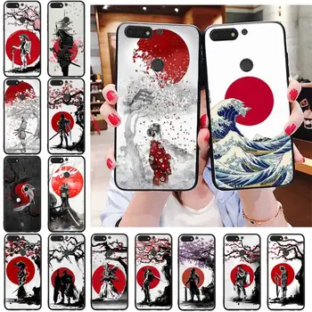 Szamuráj japán tetoválás Nap Art Telefon Esetében A Huawei Honor 10X lite 7C 7A 8X 9X 8A 20lite 10lite 10i 8C 7X 8S 20-9S 7S 9A Esetben