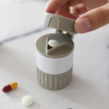 1db Tabletta Pulverizer Tabletta Daráló Gyógyszer Vágó Crusher & Tároló Doboz Crush a Gyógyszert Kifejezetten Tabletta Tároló Doboz