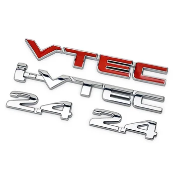 2.4 I-VTEC Piros Chrome Betűk, Számok Fém Beszerelés Autó Stílus Embléma Jelvény Matrica Sárvédő Csomagtartó a Honda Accord CR-V Civic