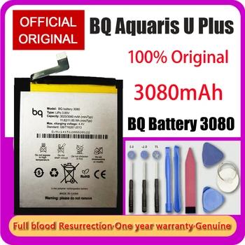 3080mAh BQ Akkumulátoros 3080 mobiltelefon Akkumulátor BQ Aquaris U Plusz Lite Li-ion Volta a Tracking + Eszközök