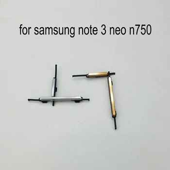 Samsung Galaxy Note 3 Neo Mini N750 N7502 N7505 Eredeti Telefon Ház Váz Mennyiség Bekapcsoló Gomb On Off Oldalon Kulcs, Arany, Ezüst