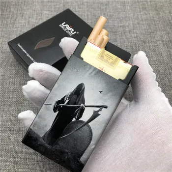 Customizd Király Halála Alumínium Ötvözet Cigarettatárca Doboz Ultra Vékony Cigaretta Doboz Lézer Gravírozott Diy A Kép Ajándék