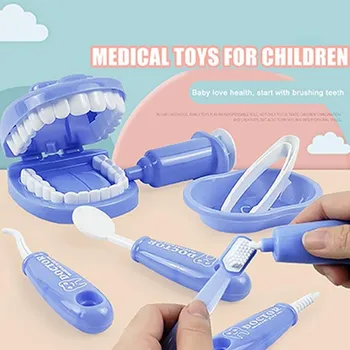 9 darabos készlet, a gyermekek szimuláció fogászati fogorvos nővér fogorvos beállítva, játék, játék ház, orvos, tanulás, játék