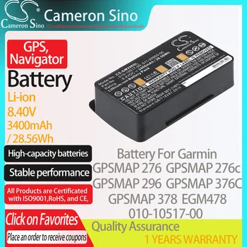 CameronSino Akkumulátor, Garmin GPSMAP 276 276c 296 376C 378 EGM478 GPSMAP478 illik Garmin 010-10517-00 GPS Navigátor akkumulátor