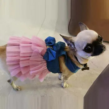 Kutya Nyári Ruha Chihuahua Esküvői Ruha Jean Csipke Hercegnő Szoknya, a Kiskutya Kitty XS-XXL Desses a Pet Ruhák, Kellékek 2021 Ho