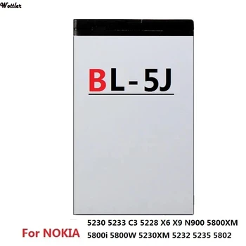 1DB 1320mAh BL-5J BL5J Lítium-Li-Po Akkumulátor Nokia X1-01 C3 5230 5233 5235 5800XM X6 5230C 520 5230XM Csere akkumulátor