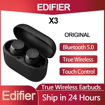 EDIFIER X3 TWS Bluetooth Fülhallgató 28hrs Lejátszás Vezeték nélküli sztereó Bluetooth 5.0 Touch Control apt-X Hang Asszisztens Fülhallgató