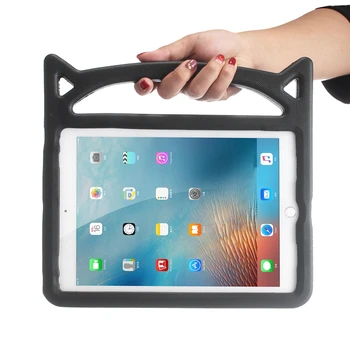 Haissky Biztonságos EVA Ütésálló Pad Esetben az új iPad 9,7 hüvelykes Fedezze Aranyos Macska Fülét Állvány Tablet a Gyerekek az Esetben az iPad új iPad 9.7 Shell