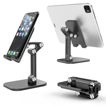 Összecsukható Asztal Mobiltelefon tartó Állvány iPhone iPad Tablet Rugalmas Fém Asztal Asztali Állítható Sejt Okostelefon Állvány
