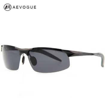 AEVOUGE Nem az Esetben az Al-Mg Ötvözet Ultrakönnyű váz fém Napszemüveg férfi márka Polarizált napszemüvegek UV400 AE0112