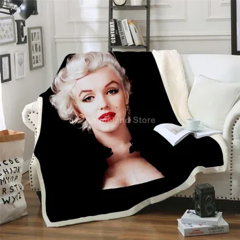 Marilyn Monroe Takaró 3D Nyomtatás Polár Takaró Az Ágy lakástextil Luxus Felnőtt Ajándék Puha Téli Szépség Szexi Meleg Ágytakaró