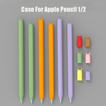 Négy darab / Set TPU Szilikon Tok Kap-tartó Fedelét Apple Ceruza 1 2 Tartozékok Anti-karcolás-Ügy